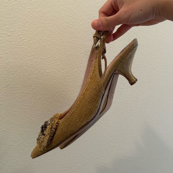 Prada Milano 35.5 Sandals/Slip on Woven with beads - Picture 12 of 13